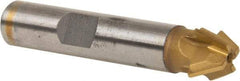 Whitney Tool Co. - 1/2" Diam x 7/32" Width of Cut, 60° Included Angle, Shank Connection, Carbide Tipped Single Angle Cutter - 3/8" Shank Diam, 2-1/8" Overall Length, Right Hand Cut, TiN Coated - All Tool & Supply