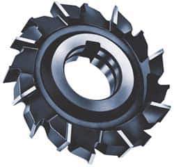 Made in USA - 3" Diam x 1/2" Width of Cut, 18 Teeth, Cobalt Side Milling Cutter - Staggered Teeth, Uncoated - All Tool & Supply