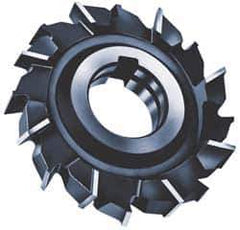 Made in USA - 4" Diam x 1/4" Width of Cut, 18 Teeth, Cobalt Side Milling Cutter - Staggered Teeth, Uncoated - All Tool & Supply