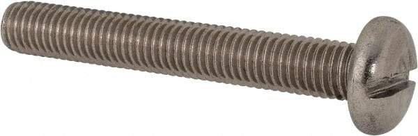 Value Collection - M10x1.50 Metric Coarse, 70mm Length Under Head Slotted Drive Machine Screw - Pan Head, Grade 316 & A4 Stainless Steel, Uncoated, Without Washer - All Tool & Supply