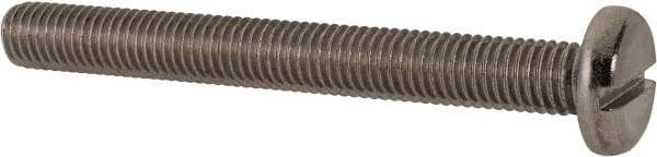 Value Collection - M10x1.50 Metric Coarse, 90mm Length Under Head Slotted Drive Machine Screw - Pan Head, Grade 316 & A4 Stainless Steel, Uncoated, Without Washer - All Tool & Supply