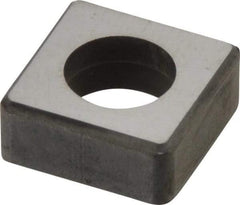 Made in USA - 1/2" Inscribed Circle, Square Shim for Indexables - Carbide, 3/16" Thick, ISSN Shim Style, Negative Rake - All Tool & Supply