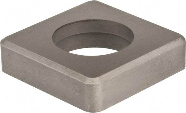 Made in USA - 1" Inscribed Circle, Square Shim for Indexables - Carbide, 1/4" Thick, ISSN Shim Style, Negative Rake - All Tool & Supply