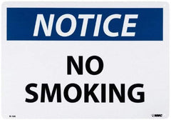 NMC - "Notice - No Smoking", 20" Long x 28" Wide, Rigid Plastic Safety Sign - Rectangle, 0.05" Thick, Use for Accident Prevention - All Tool & Supply