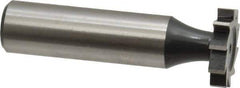 Interstate - 3/4" Diam x 5/32" Face Width, High Speed Steel, 10 Teeth, Shank Connection Woodruff Keyseat Cutter - Uncoated, 2-5/32" OAL x 1/2" Shank, Straight Teeth, ANSI 506, Old Standard 8 - All Tool & Supply