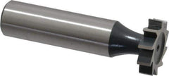 Interstate - 3/4" Diam x 3/16" Face Width, High Speed Steel, 10 Teeth, Shank Connection Woodruff Keyseat Cutter - Uncoated, 2-3/16" OAL x 1/2" Shank, Straight Teeth, ANSI 606, Old Standard 9 - All Tool & Supply