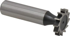 Interstate - 7/8" Diam x 5/32" Face Width, High Speed Steel, 10 Teeth, Shank Connection Woodruff Keyseat Cutter - Uncoated, 2-5/32" OAL x 1/2" Shank, Straight Teeth, ANSI 507, Old Standard 10 - All Tool & Supply