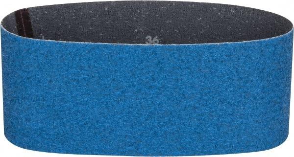 Norton - 4" Wide x 24" OAL, 36 Grit, Zirconia Alumina Abrasive Belt - Zirconia Alumina, Very Coarse, Coated, Y Weighted Cloth Backing, Series 3X - All Tool & Supply