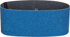 Norton - 4" Wide x 24" OAL, 36 Grit, Zirconia Alumina Abrasive Belt - Zirconia Alumina, Very Coarse, Coated, Y Weighted Cloth Backing, Series 3X - All Tool & Supply