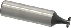 Interstate - 5/16" Diam x 1/16" Face Width, High Speed Steel, 6 Teeth, Shank Connection Woodruff Keyseat Cutter - Uncoated, 2-1/16" OAL x 1/2" Shank, Straight Teeth, ANSI 202-1/2, Old Standard 206 - All Tool & Supply