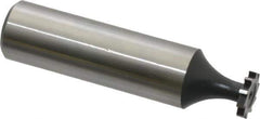 Interstate - 3/8" Diam x 1/16" Face Width, High Speed Steel, 6 Teeth, Shank Connection Woodruff Keyseat Cutter - Uncoated, 2-1/16" OAL x 1/2" Shank, Straight Teeth, ANSI 203, Old Standard 211 - All Tool & Supply