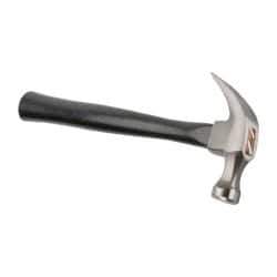 Stanley - 13/16 Lb Head, Curved Claw Nail Hammer - 12-19/64" OAL, Carbon Steel Head, Smooth Face, Wood Handle - All Tool & Supply