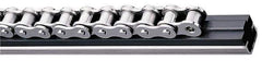 Fenner Drives - 1.75" Guide Width, 0.79" Guide Height, C9 Mount, UHMW PE, Single Chain Guide - 10" Overall Width x 1.16" Overall Height, Galvanized Steel - All Tool & Supply