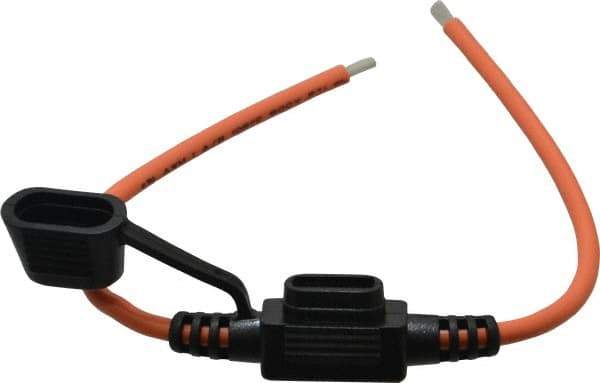 Ferraz Shawmut - 30 Amp AF2 Black Automotive Fuse Holder - 32 Volt, Orange #12 Wire - All Tool & Supply