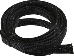 Techflex - Black/White Braided Expandable Cable Sleeve - 10' Coil Length, -103 to 257°F - All Tool & Supply