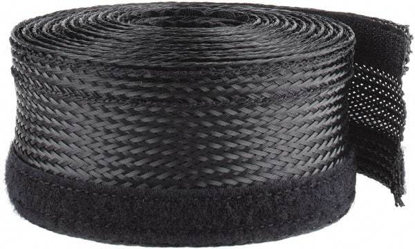 Techflex - Black Braided Cable Sleeve - 10' Coil Length, -103 to 257°F - All Tool & Supply