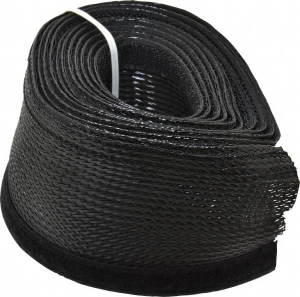 Techflex - Black Braided Cable Sleeve - 10' Coil Length, -103 to 257°F - All Tool & Supply