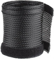 Techflex - Black Braided Cable Sleeve - 3' Coil Length, -103 to 257°F - All Tool & Supply