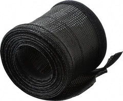 Techflex - Black Braided Cable Sleeve - 10' Coil Length, -103 to 257°F - All Tool & Supply