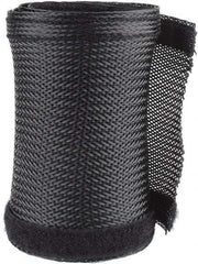 Techflex - Black Braided Cable Sleeve - 3' Coil Length, -103 to 257°F - All Tool & Supply