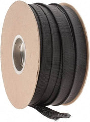 Techflex - Black Braided Expandable Cable Sleeve - 250' Coil Length, -103 to 257°F - All Tool & Supply