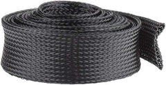 Techflex - Black Braided Expandable Cable Sleeve - 10' Coil Length, -103 to 257°F - All Tool & Supply