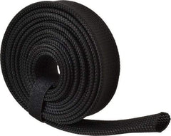 Techflex - Black Braided Expandable Cable Sleeve - 10' Coil Length, -103 to 257°F - All Tool & Supply