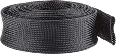 Techflex - Black Braided Expandable Cable Sleeve - 10' Coil Length, -103 to 257°F - All Tool & Supply