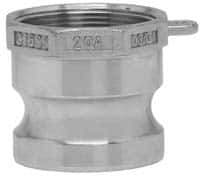 EVER-TITE Coupling Products - 4" Aluminum Cam & Groove Suction & Discharge Hose Male Adapter Female NPT Thread - Part A, 4" Thread, 100 Max psi - All Tool & Supply