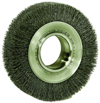 6" - Diameter Wide Face Crimped Wire Wheel; .0118" Stainless Steel Fill; 2" Arbor Hole - All Tool & Supply