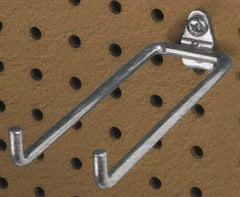 Triton - 1/4" Diam, 5-3/4" Long Double Arm Pegboard Hook - 6-1/4" Projection, 80° Bend, 3/4" Bend Length, Steel - All Tool & Supply