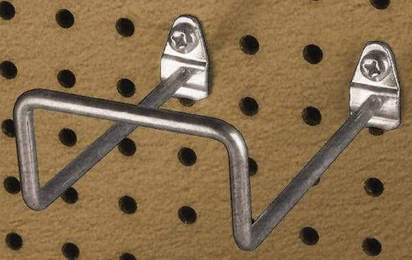 Triton - 2-3/4" ID, 1/4" Diam, 5" Long Double Closed End Loop Pegboard Hook - 5-5/8" Projection, 80° Bend, 2" Bend Length, Steel - All Tool & Supply