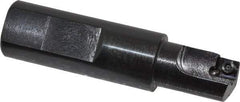 Cutting Tool Technologies - 5/8" Cut Diam, 0.28" Max Depth of Cut, 3/4" Shank Diam, 3" OAL, Indexable Square Shoulder Centercutting End Mill - SDEB 2.522, SDEH 2.522 Inserts, Flatted Shank, 90° Lead Angle - All Tool & Supply