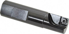 Cutting Tool Technologies - 3/4" Cut Diam, 0.34" Max Depth of Cut, 3/4" Shank Diam, 3" OAL, Indexable Square Shoulder Centercutting End Mill - SPEB 322, SPEH 322 Inserts, Flatted Shank, 90° Lead Angle - All Tool & Supply