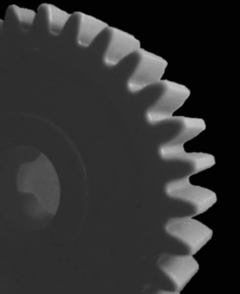 Made in USA - 24 Pitch, 1.041" Pitch Diam, 1-1/8" OD, 25 Tooth Spur Gear - 1/4" Face Width, 1/4" Bore Diam, 39/64" Hub Diam, 20° Pressure Angle, Acetal - All Tool & Supply