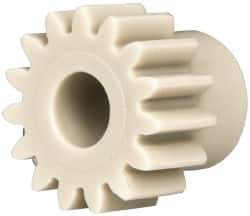 Made in USA - 20 Pitch, 3/4" Pitch Diam, 0.85" OD, 15 Tooth Spur Gear - 3/8" Face Width, 5/16" Bore Diam, 19/32" Hub Diam, 20° Pressure Angle, Acetal - All Tool & Supply