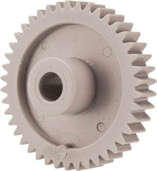 Made in USA - 20 Pitch, 2.1" Pitch Diam, 2.2" OD, 42 Tooth Spur Gear - 3/8" Face Width, 3/8" Bore Diam, 47/64" Hub Diam, 20° Pressure Angle, Acetal - All Tool & Supply