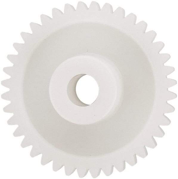 Made in USA - 48 Pitch, 1.666" Pitch Diam, 1-3/4" OD, 40 Tooth Spur Gear - 1/4" Face Width, 5/16" Bore Diam, 43/64" Hub Diam, 20° Pressure Angle, Acetal - All Tool & Supply