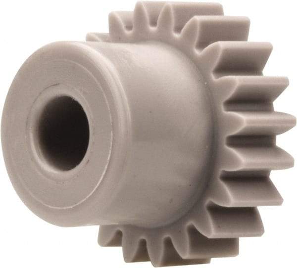 Made in USA - 32 Pitch, 5/8" Pitch Diam, 11/16" OD, 20 Tooth Spur Gear - 3/8" Face Width, 3/16" Bore Diam, 15/32" Hub Diam, 20° Pressure Angle, Acetal - All Tool & Supply