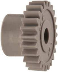 Made in USA - 32 Pitch, 3/4" Pitch Diam, 13/16" OD, 24 Tooth Spur Gear - 3/16" Face Width, 3/16" Bore Diam, 1/2" Hub Diam, 20° Pressure Angle, Acetal - All Tool & Supply