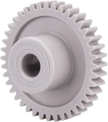 Made in USA - 32 Pitch, 1-1/4" Pitch Diam, 1-5/16" OD, 40 Tooth Spur Gear - 3/16" Face Width, 1/4" Bore Diam, 39/64" Hub Diam, 20° Pressure Angle, Acetal - All Tool & Supply