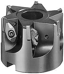 APT - 8 Inserts, 6" Cut Diam, 2" Arbor Diam, 2-3/4" Max Depth of Cut, Indexable Square-Shoulder Face Mill - 0/90° Lead Angle, 2-3/4" High, TNMG 43. Insert Compatibility, Series DM - All Tool & Supply