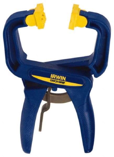 Irwin - 1-1/2" Jaw Opening Capacity, 1-1/2" Throat Depth, Spring Clamp - 60 Lb Clamping Pressure, 4" OAL - All Tool & Supply