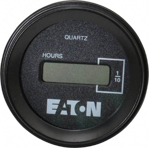 Durant - Supertwist LCD Display Hour Meter - 58.4mm High, 48DC-150DC Voltage, Solid State Hourmeter Round - All Tool & Supply