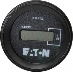 Durant - Supertwist LCD Display Hour Meter - 58.4mm High, 48DC-150DC Voltage, Solid State Hourmeter Round - All Tool & Supply