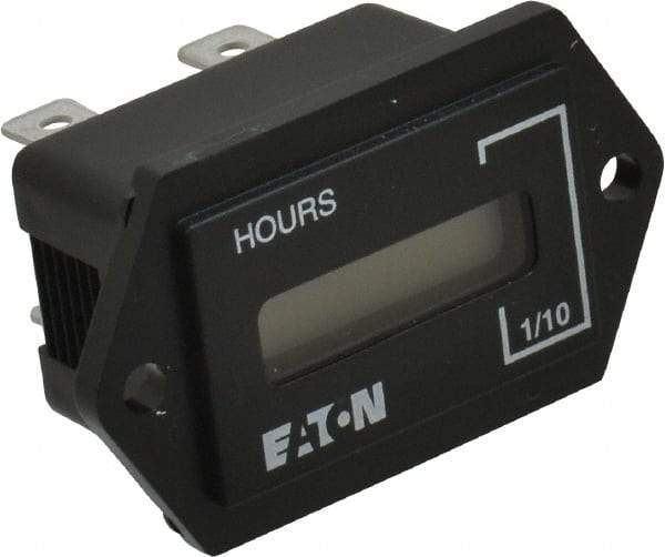 Durant - Supertwist LCD Display Hour Meter - 31.1mm High, 100AC-230AC Voltage, Solid State Hourmeter Rectangular - All Tool & Supply