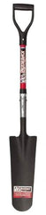 Razor-Back - 16" High x 6" Wide Tapered Steel Spade - 30" Long Fiberglass D-Grip Handle, Front Turned - All Tool & Supply