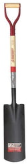 Razor-Back - 16" High x 6-1/2" Wide Square Steel Spade - 29" Long Wood D-Grip Handle, Front Turned - All Tool & Supply