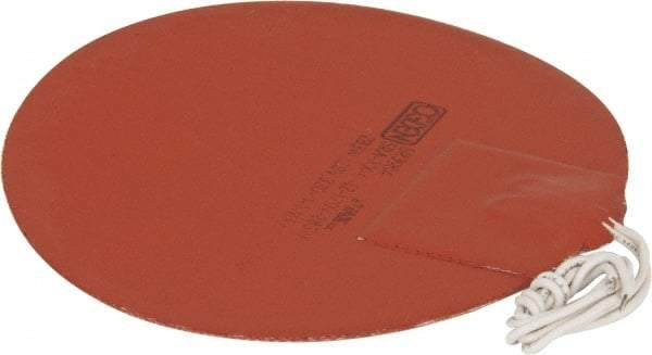 Made in USA - Round, Silicon Rubber, Standard Heat Blanket - 120 Volt, Adhesive Back, Use with Metal Containers - All Tool & Supply