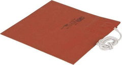 Made in USA - 6" Long x 6" Wide, Square, Silicon Rubber, Standard Heat Blanket - 120 Volt, Plain Back, Use with Metal Containers - All Tool & Supply